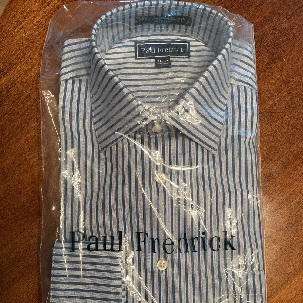 Paul Fredrick men’s cufflink dress shirt - size 15-33